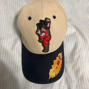 Vintage Dragon Ball Z Goku Two-Tone Baseball Cap with Rubber Patch  #anime #goku